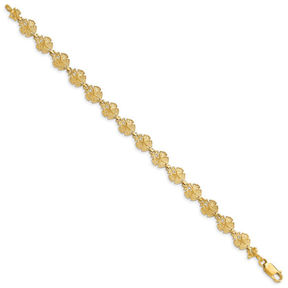 8 Inch 14K Sand Dollar Bracelet