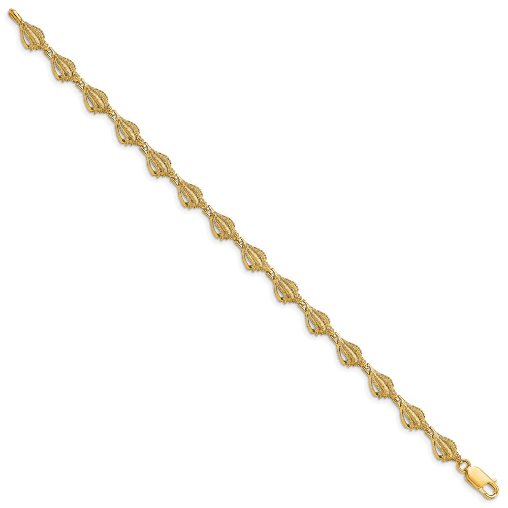 7.25 Inch 14K Conch Shell Bracelet