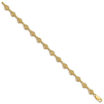 7.25 Inch 14K Conch Shell Bracelet