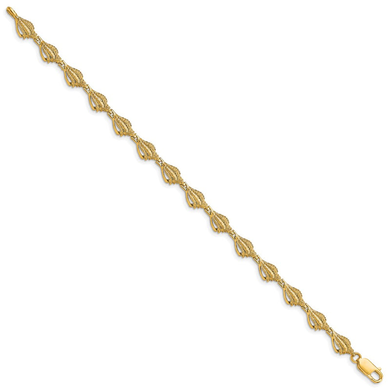 7.25 Inch 14K Conch Shell Bracelet