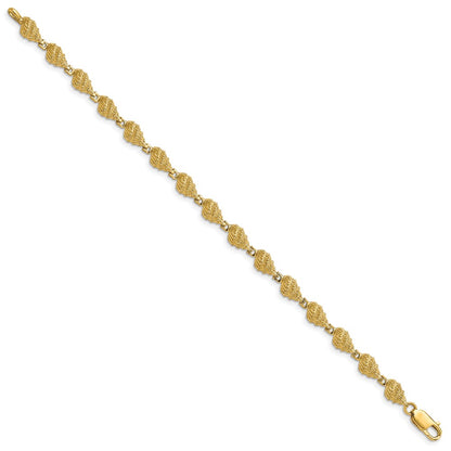 7 Inch 14K Conch Shell Bracelet
