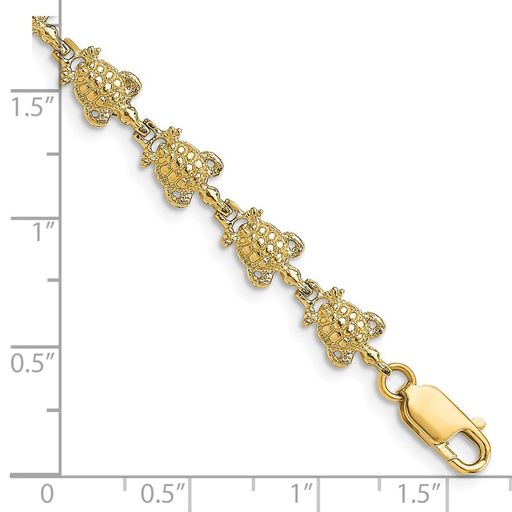 7.25 Inch 14K Turtle Bracelet