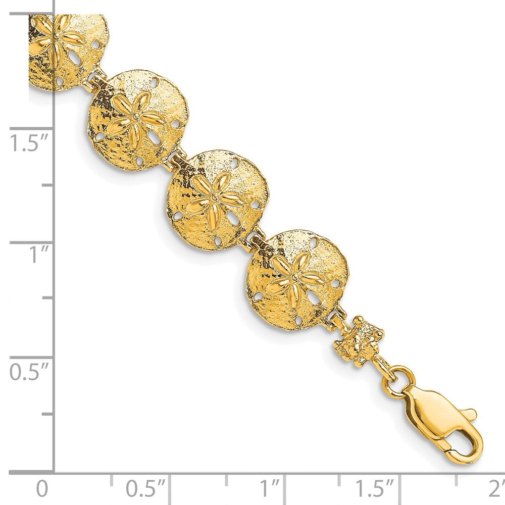 7 Inch 14K Sand Dollar Bracelet