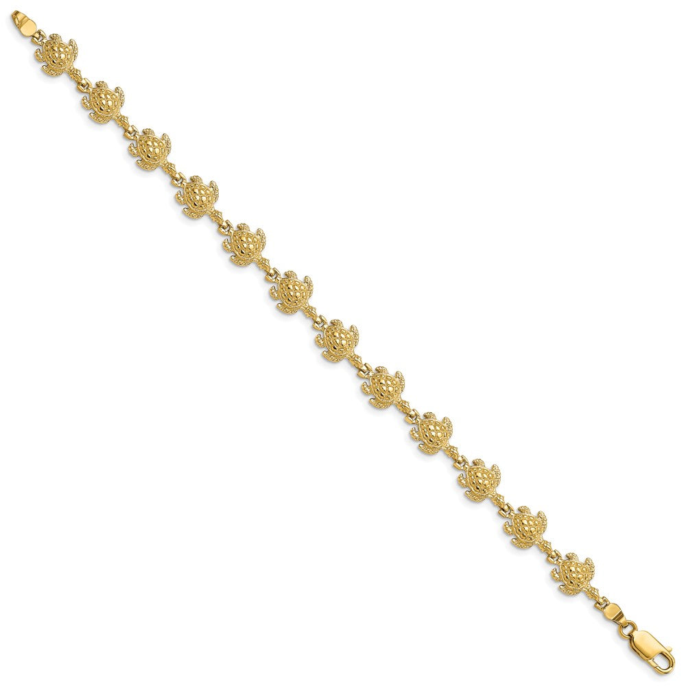 7 Inch 14K Turtle Bracelet