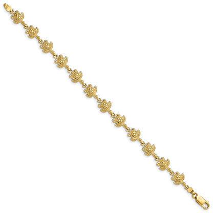 7 Inch 14K Turtle Bracelet