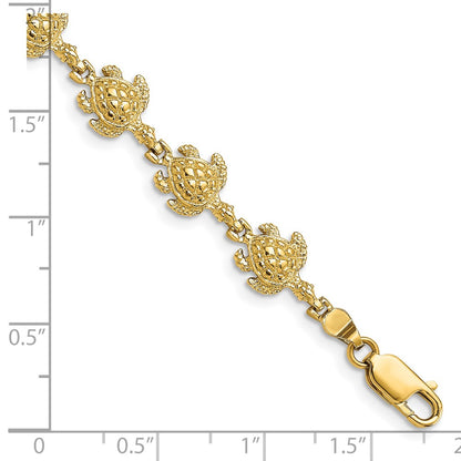 7 Inch 14K Turtle Bracelet