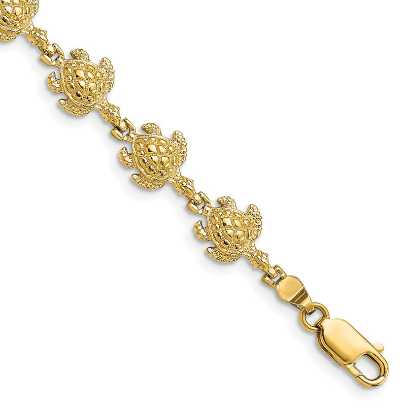7 Inch 14K Turtle Bracelet