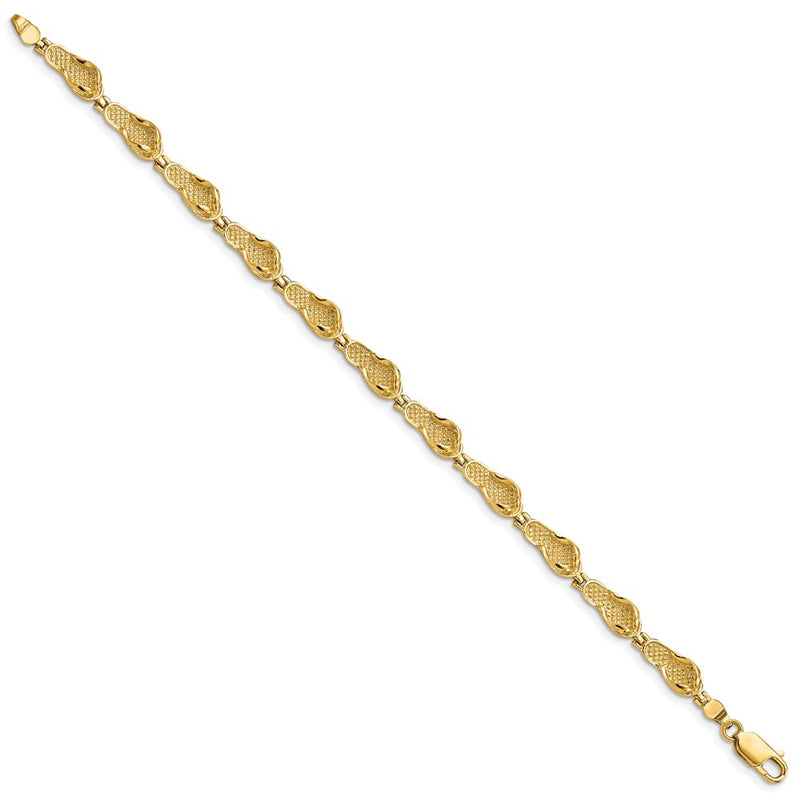 7 Inch 14K Flip Flop Bracelet