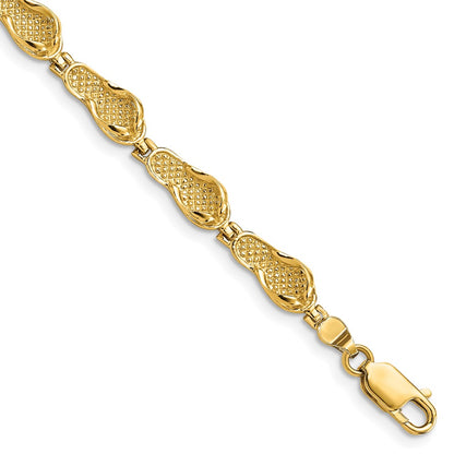 7 Inch 14K Flip Flop Bracelet