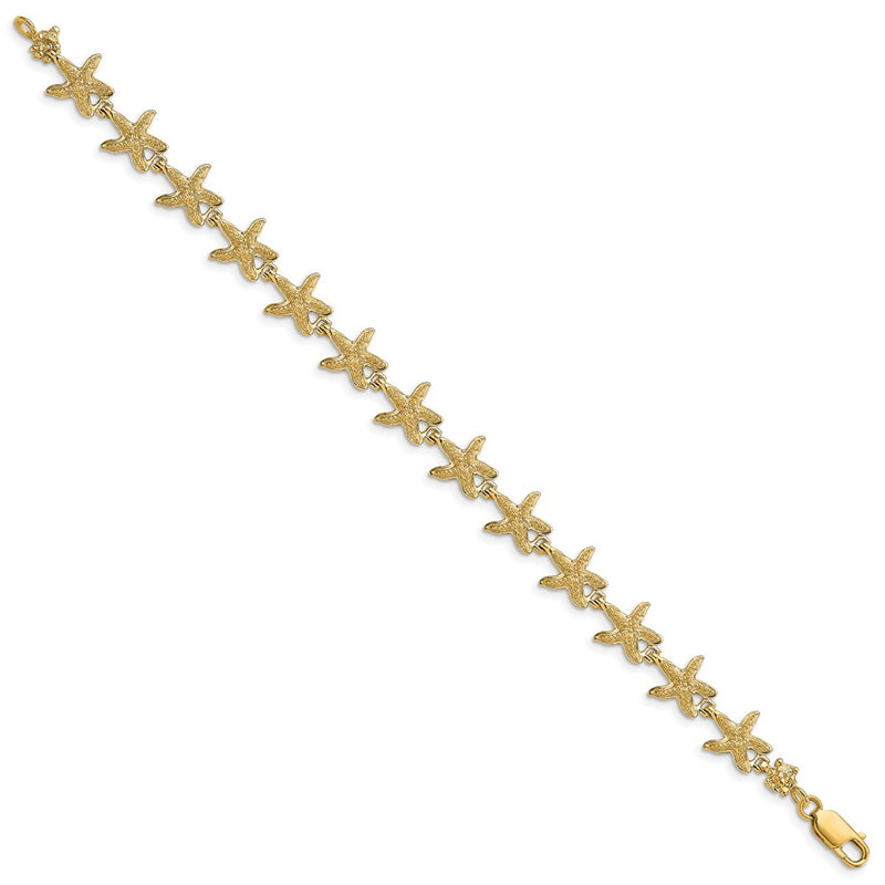 7.25 Inch 14K Starfish Bracelet