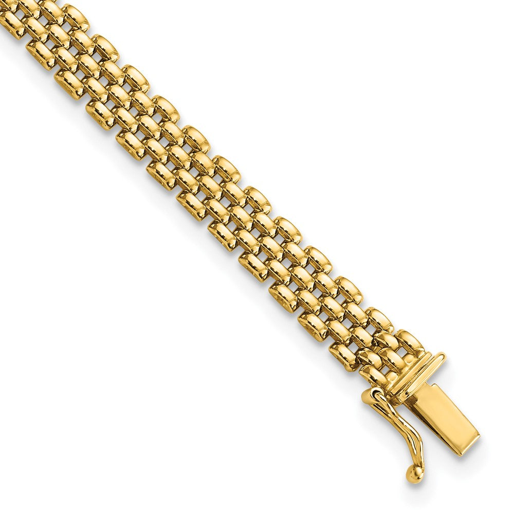7.5 Inch 14K 6mm Panther Link Bracelet