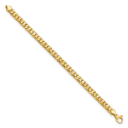 7.75 Inch 14K Satin And Polished 6.5mm Fancy Link Bracelet