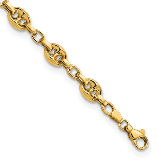 7.75 Inch 14K Polished Fancy Link 7.75In Bracelet