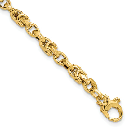 7.75 Inch 14K Gold Fancy Byzantine Style Link Bracelet