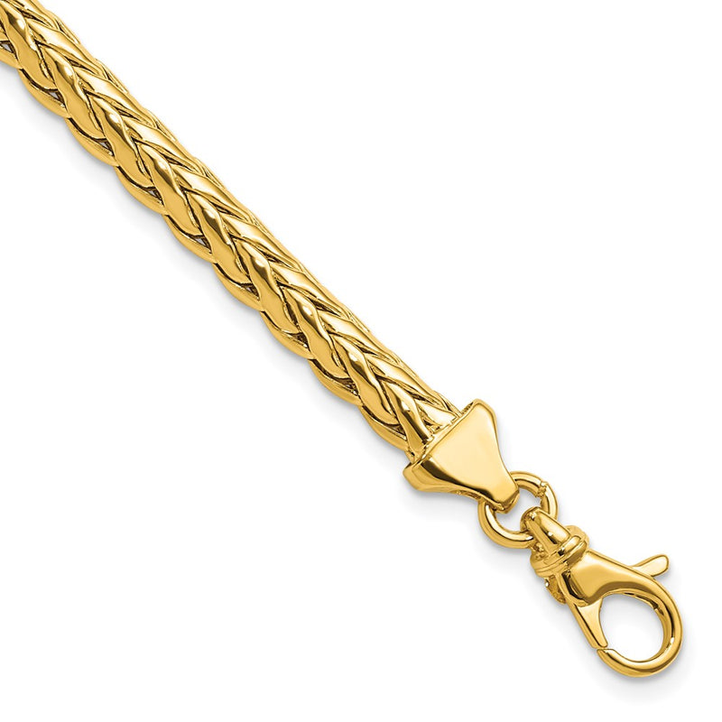 14K Yellow Gold Polished Fancy Link Chain Bracelet
