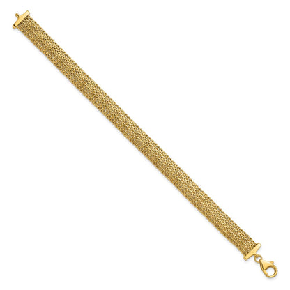 14K Yellow Gold Polished Fancy Chain Bracelet