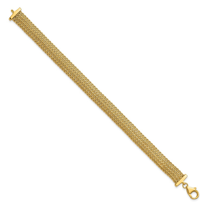 14K Yellow Gold Polished Fancy Chain Bracelet
