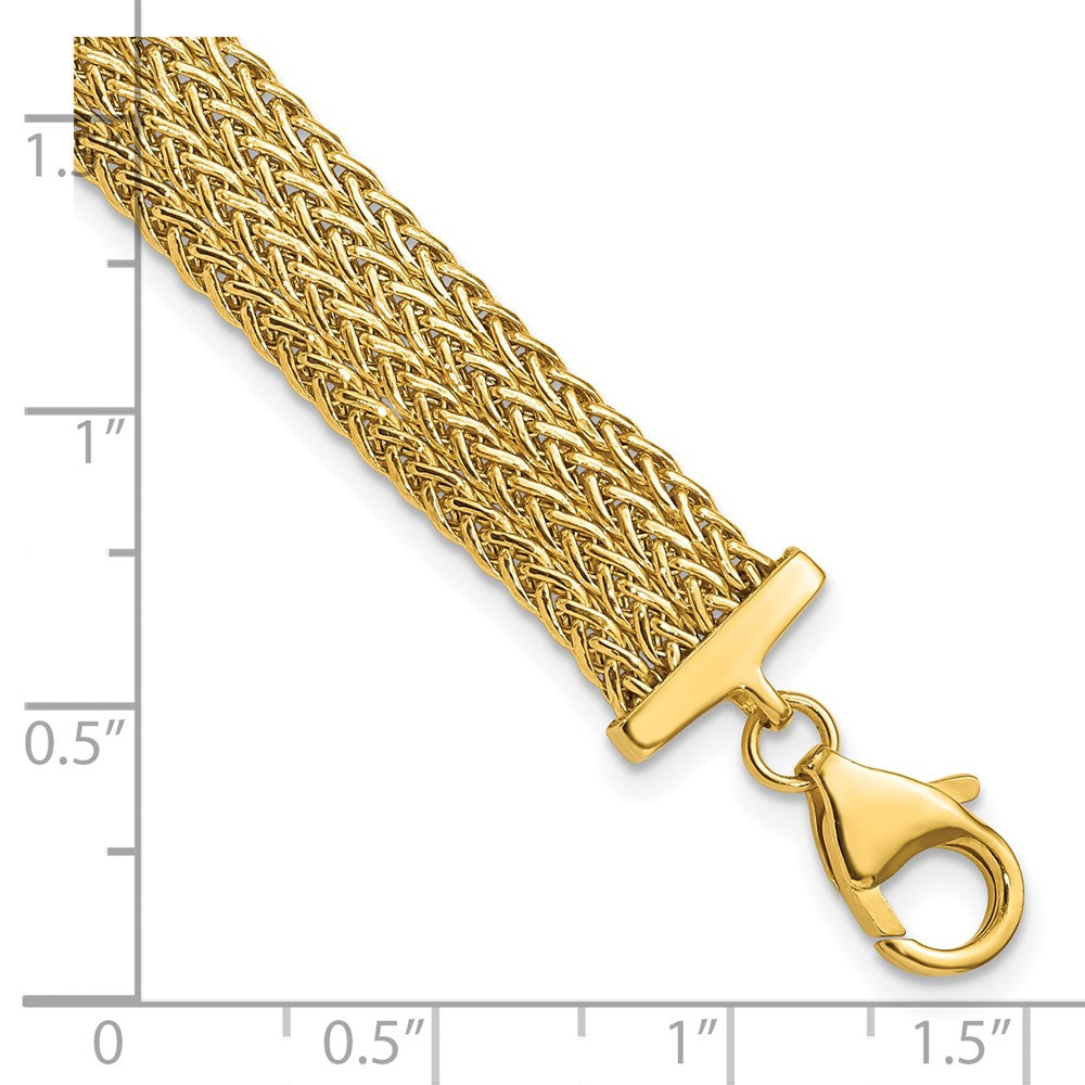 14K Yellow Gold Polished Fancy Chain Bracelet