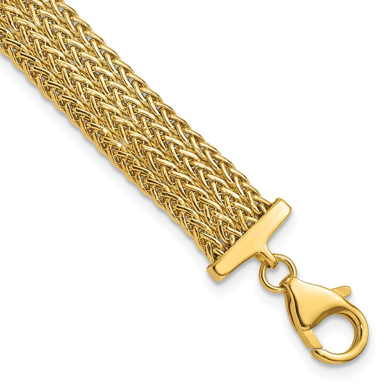 14K Yellow Gold Polished Fancy Chain Bracelet