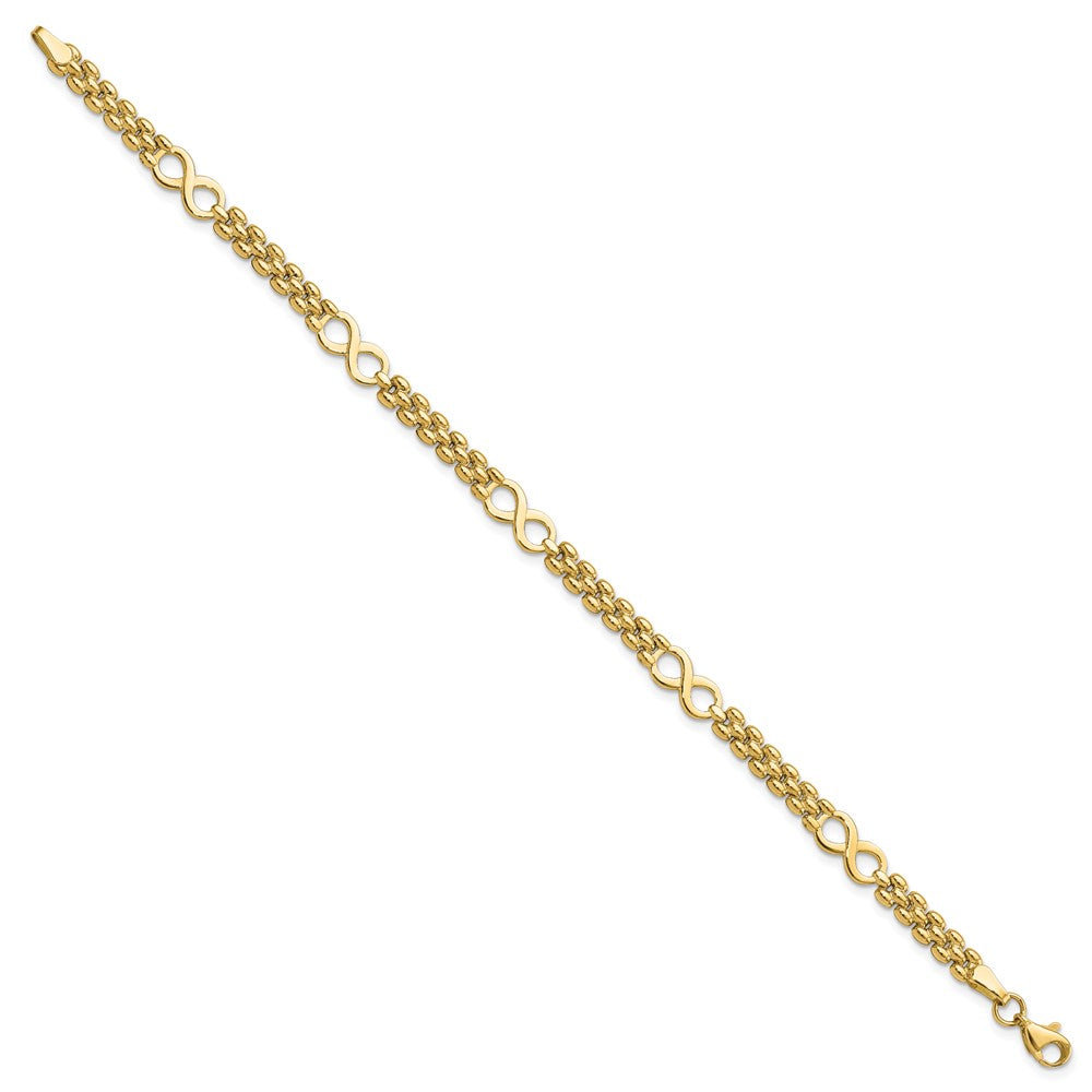 7.5 Inch 14K Polished Infinity And Fancy Link 7.5In Bracelet