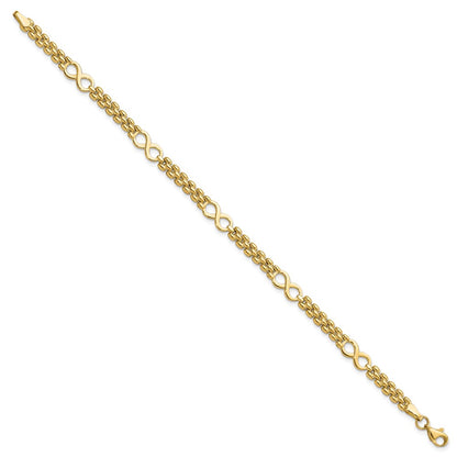 7.5 Inch 14K Polished Infinity And Fancy Link 7.5In Bracelet