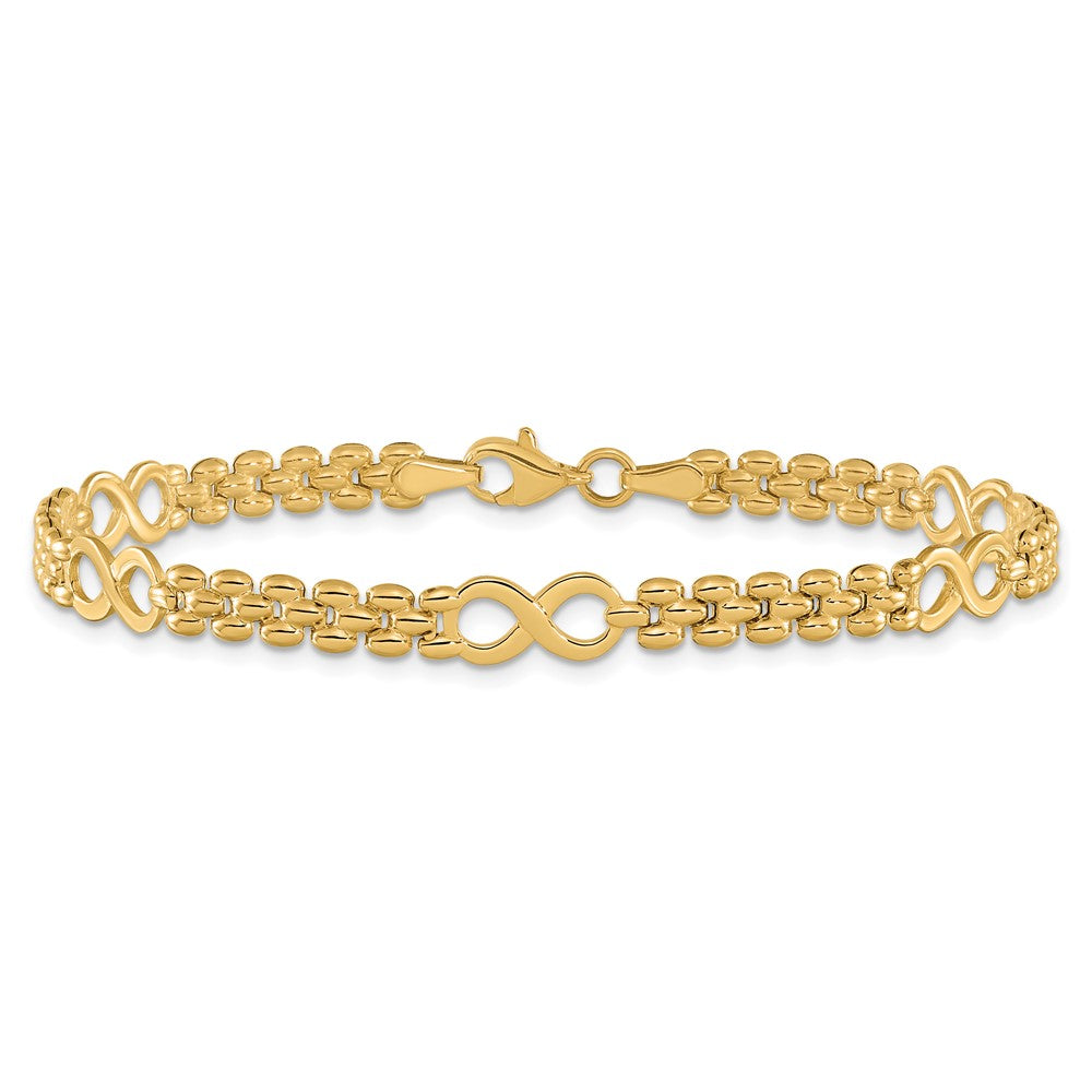 7.5 Inch 14K Polished Infinity And Fancy Link 7.5In Bracelet