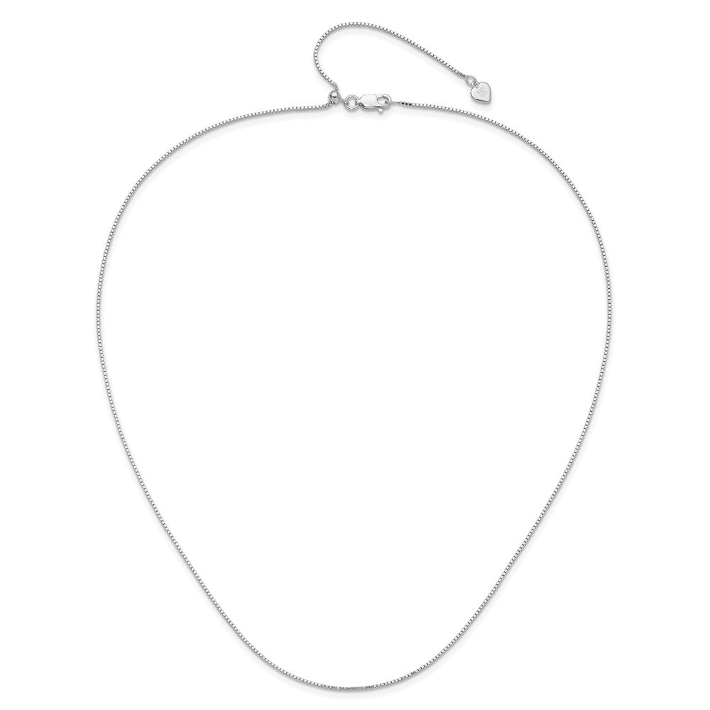 Sterling Silver Adjustable .95mm Box Chain Necklace
