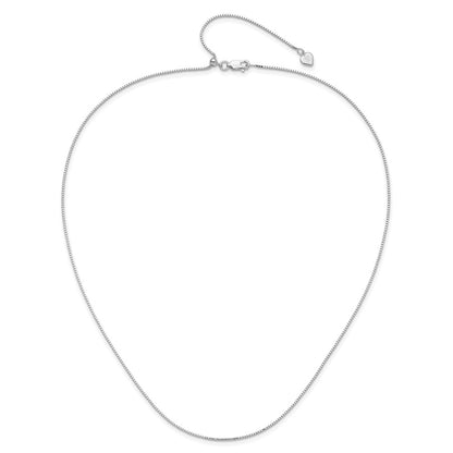 Sterling Silver Adjustable .95mm Box Chain Necklace