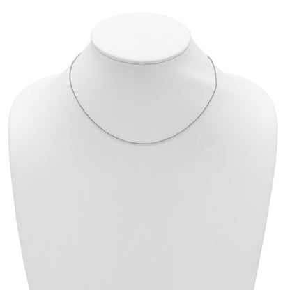 18 Inch Sterling Silver Rh Plated 1.5mm Round Box 1In+1In Adj. Chain Necklace