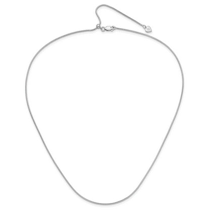 22 Inch Sterling Silver Adjustable 1.1mm Snake Chain
