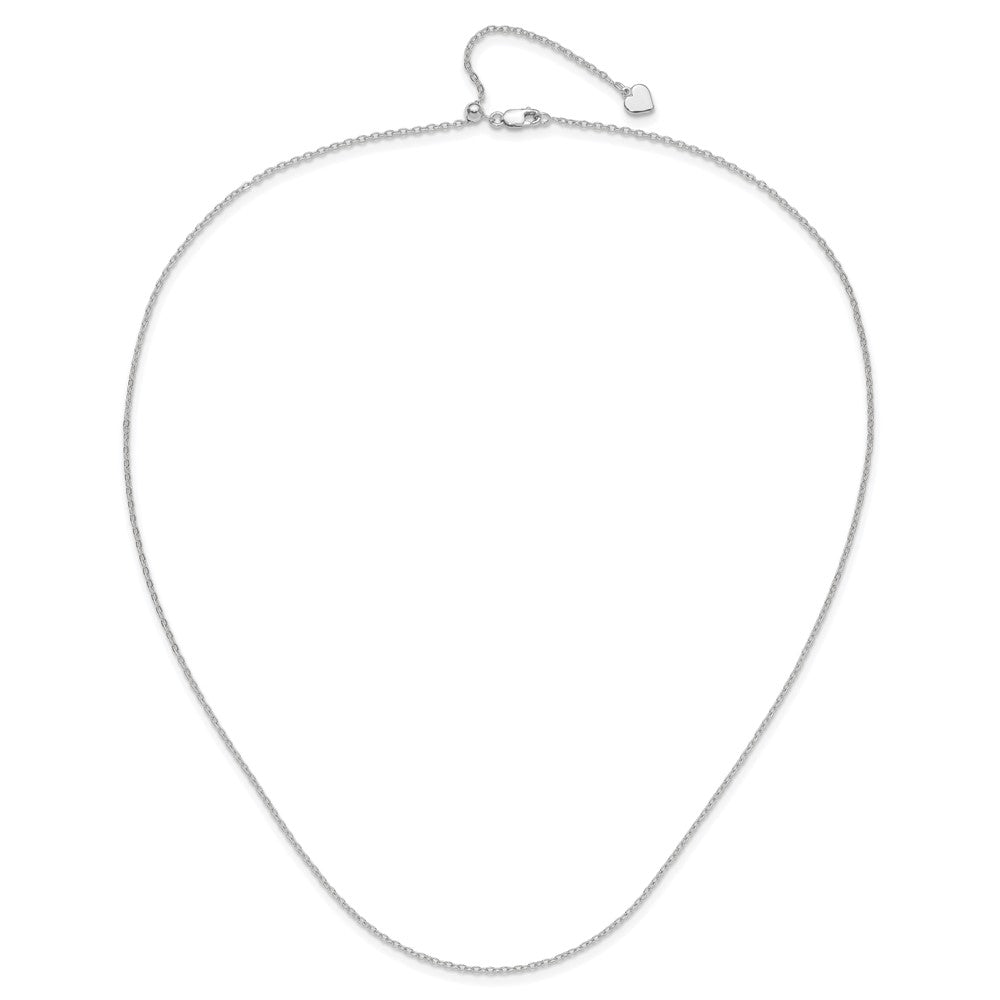 Sterling Silver Adjustable 1.4mm Cable Chain Necklace