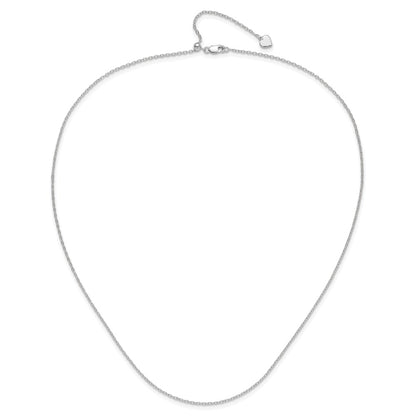 Sterling Silver Adjustable 1.4mm Cable Chain Necklace