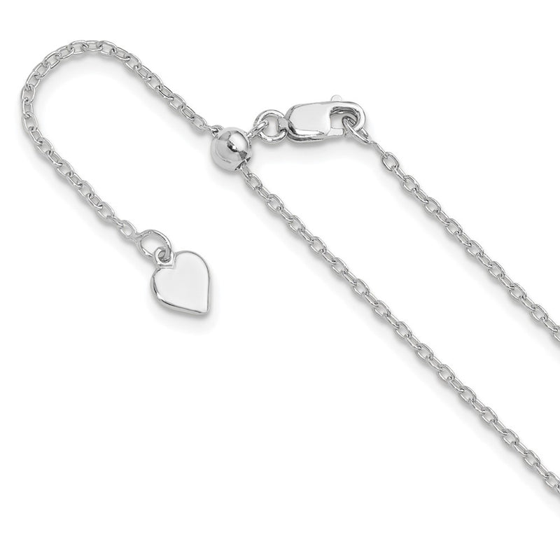 30 Inch Sterling Silver Adjustable 1.4mm Cable Chain Necklace