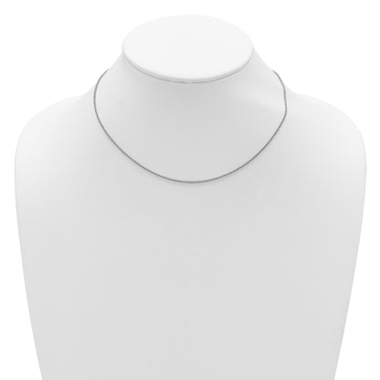 18 Inch Sterling Silver Rh Plated 1.5mm Spiga 1In+1In Adjustable Chain Necklace