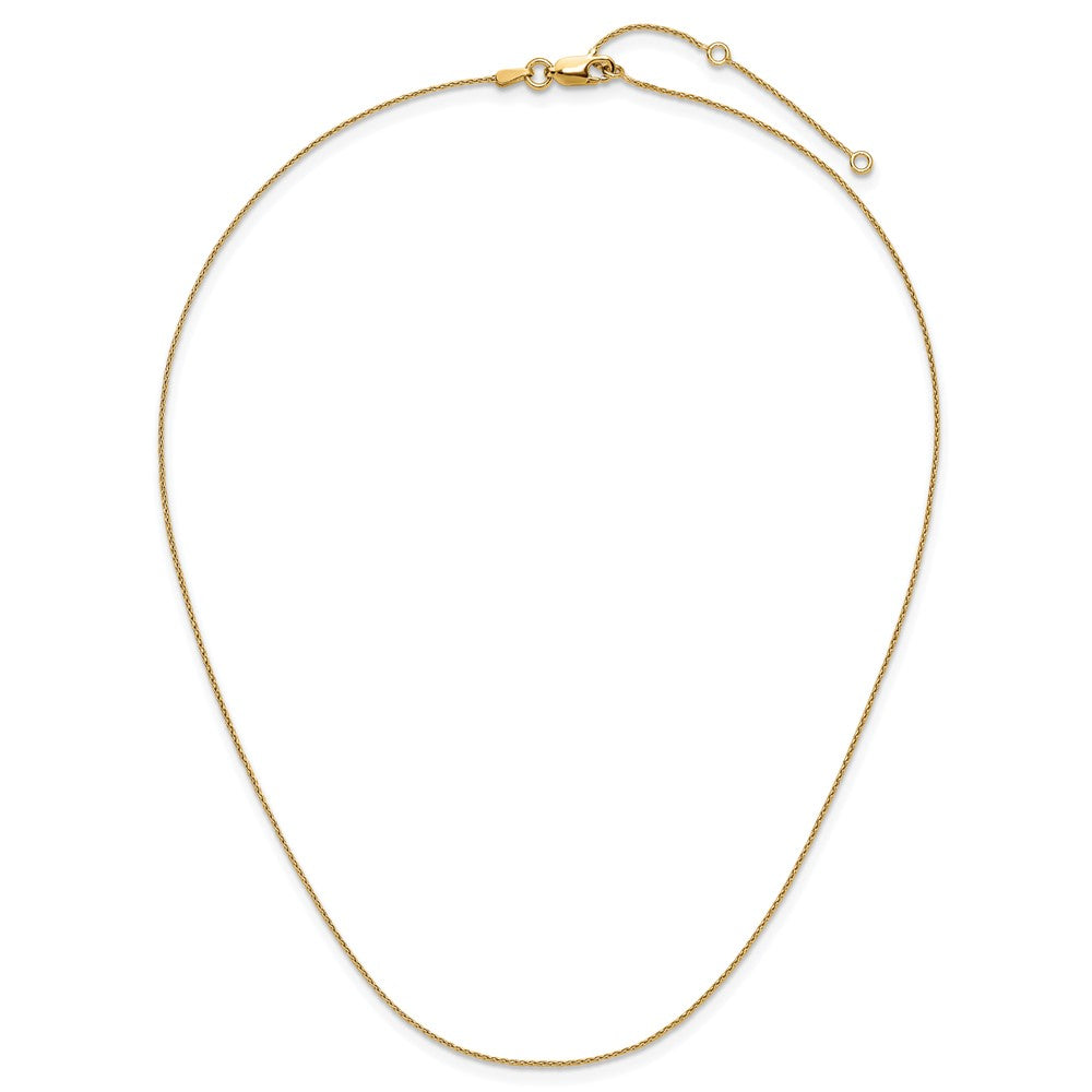 Gold Plated Sterling Silver .85mm D/C Spiga 1In+1In Adjustable Cha