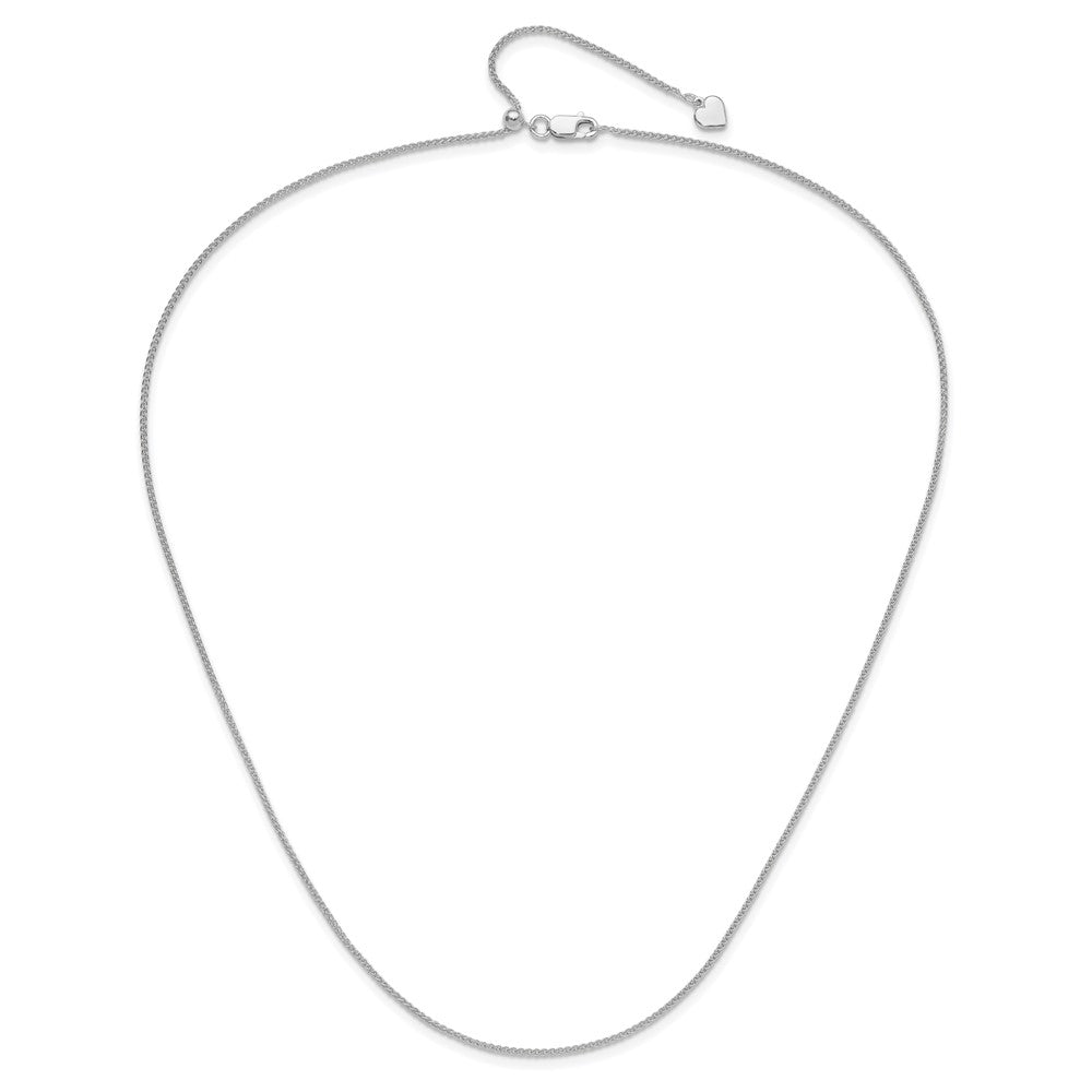 Sterling Silver Adjustable 1.3mm Spiga Chain Necklace