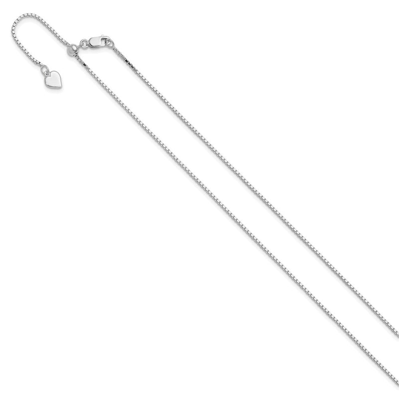 Sterling Silver Adjustable 1.1mm Box Chain Necklace