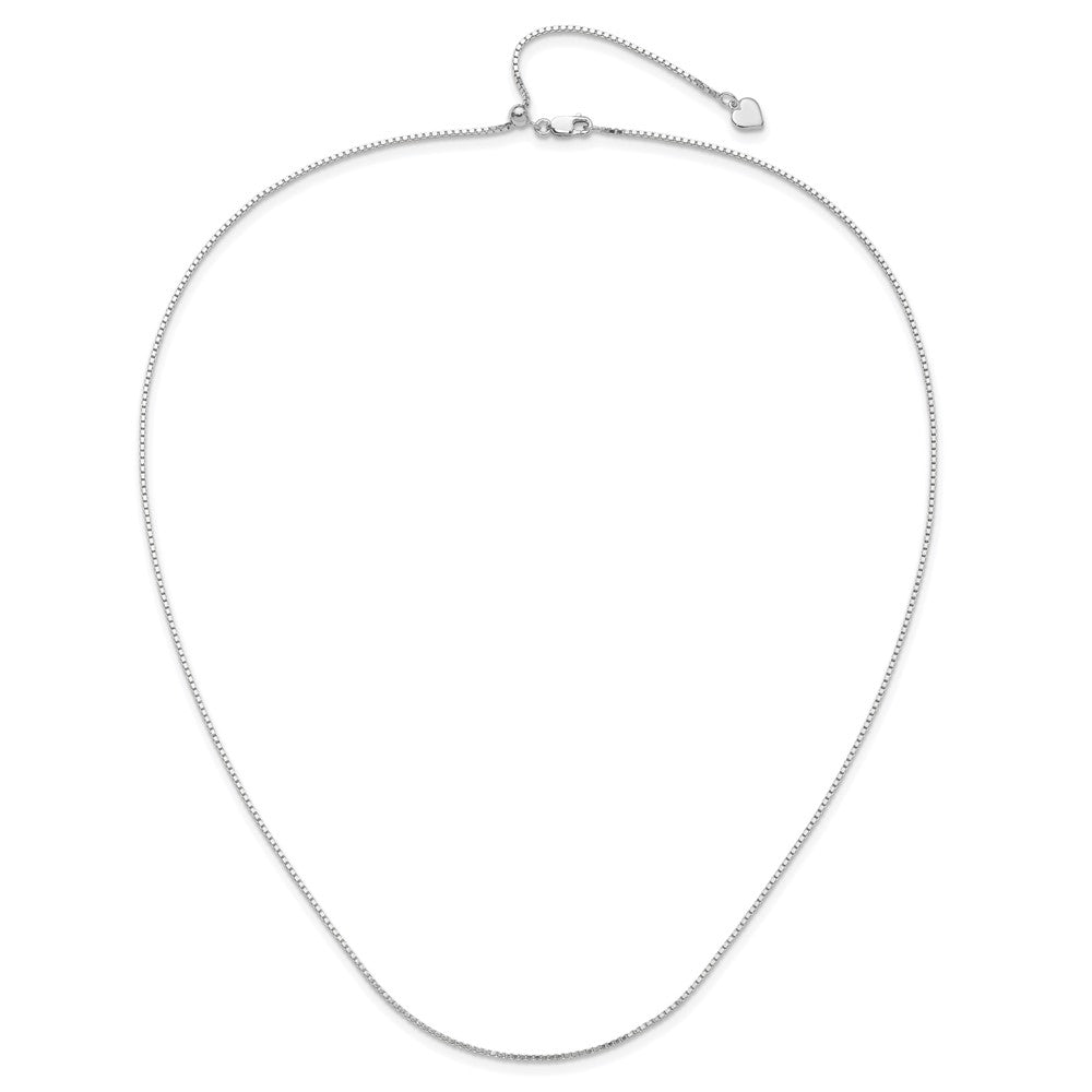 Sterling Silver Adjustable 1.1mm Box Chain Necklace