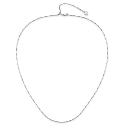 Sterling Silver Adjustable 1.1mm Box Chain Necklace