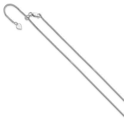 30 Inch Sterling Silver Adjustable 1.6mm Snake Chain