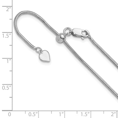 30 Inch Sterling Silver Adjustable 1.6mm Snake Chain