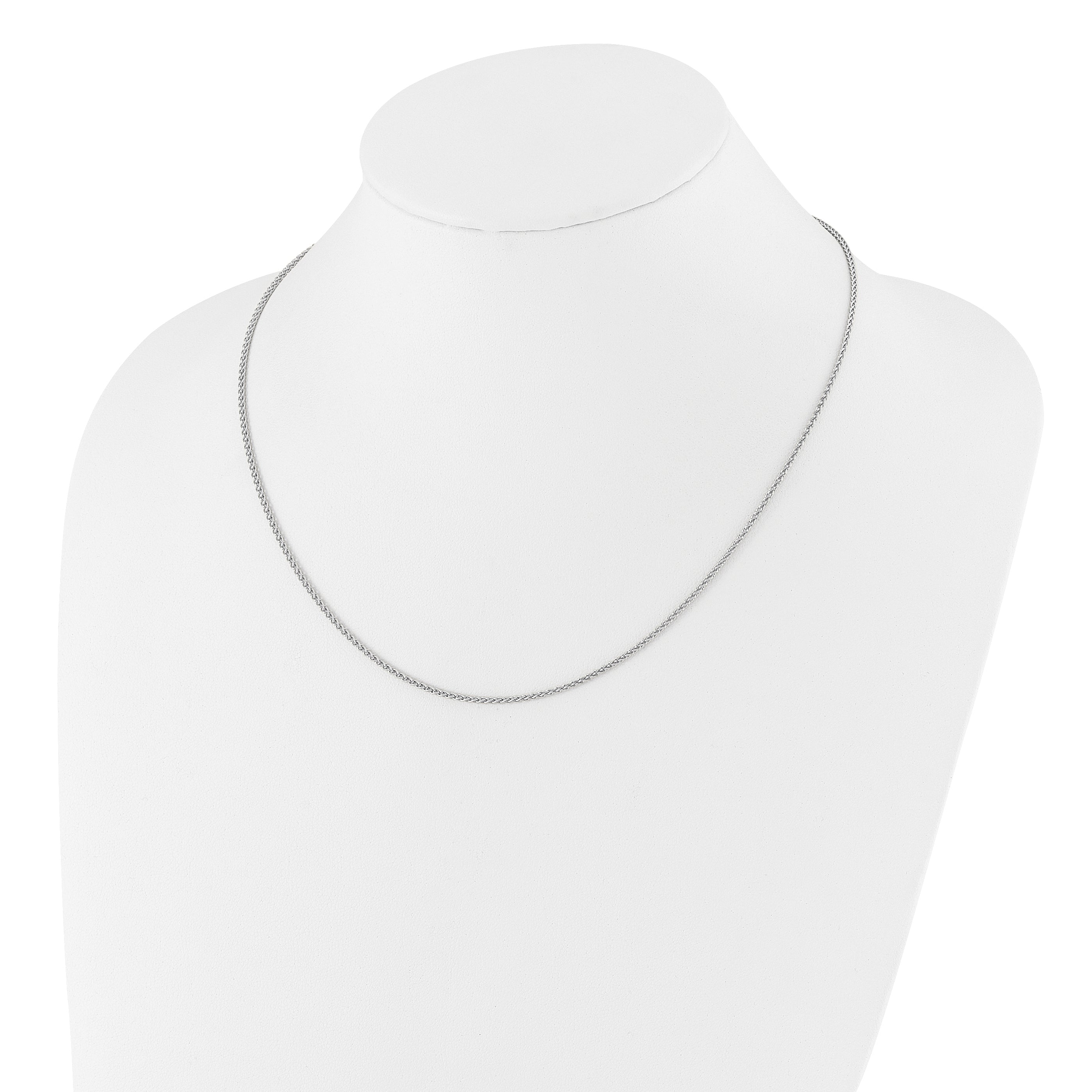 Sterling Silver Adjustable 1.6mm Spiga Chain Necklace
