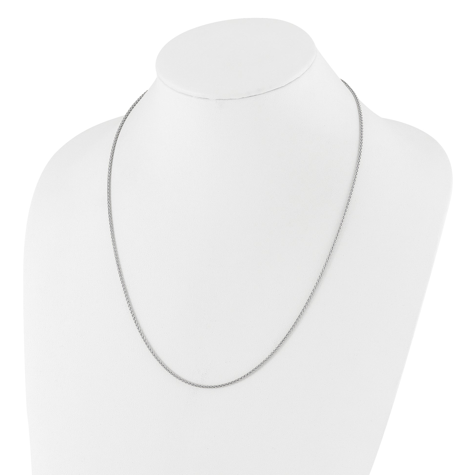 Sterling Silver Adjustable 1.6mm Spiga Chain Necklace