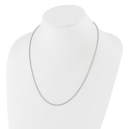 Sterling Silver Adjustable 1.6mm Spiga Chain Necklace