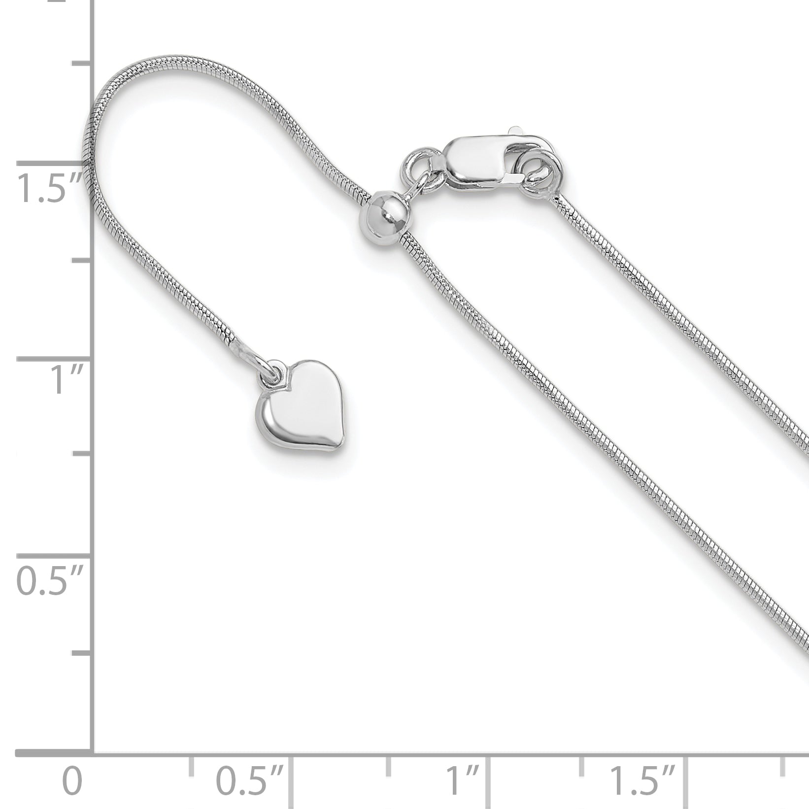 30 Inch Sterling Silver Adjustable .95mm Snake Chain