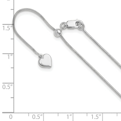 30 Inch Sterling Silver Adjustable .95mm Snake Chain