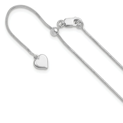 30 Inch Sterling Silver Adjustable .95mm Snake Chain