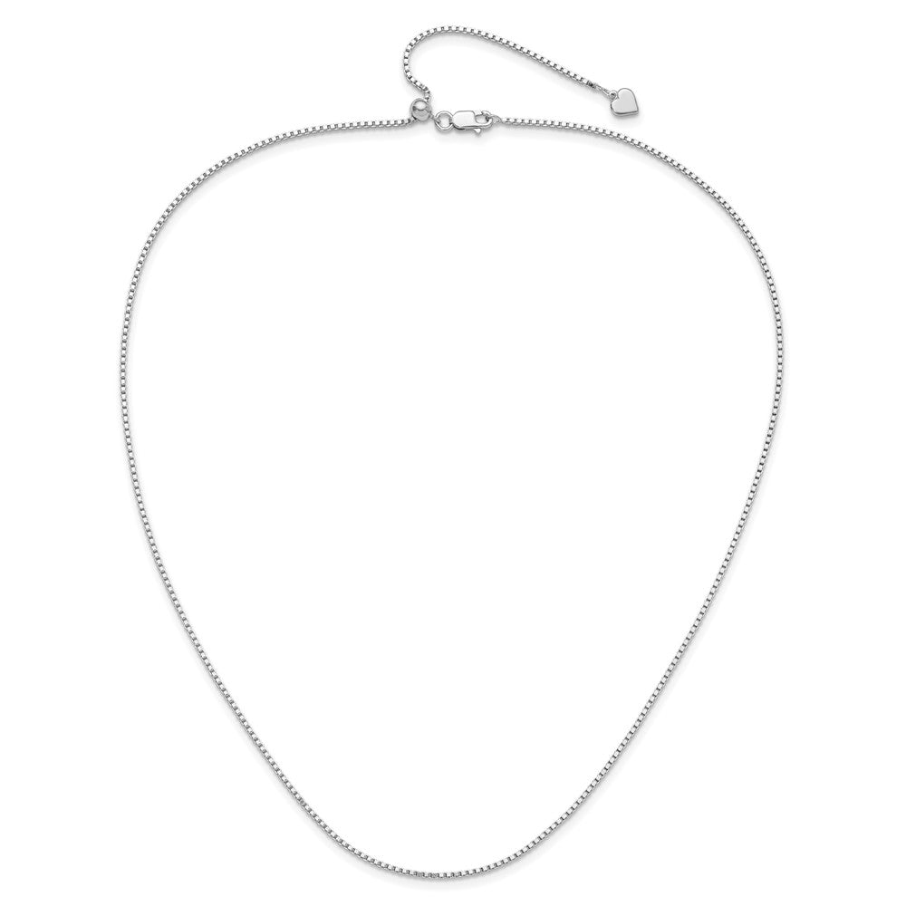 Sterling Silver Adjustable 1.3mm Box Chain Necklace