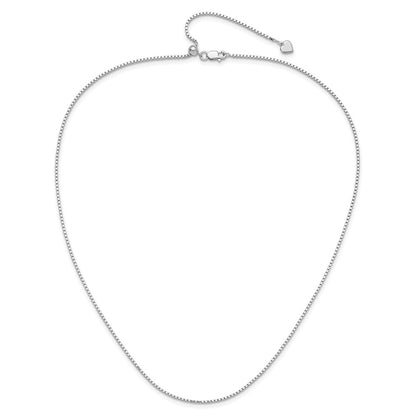 Sterling Silver Adjustable 1.3mm Box Chain Necklace