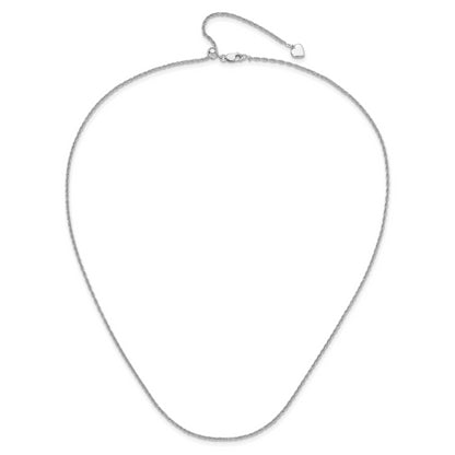 22 Inch Sterling Silver Adjustable 1.55mm Loose Rope Chain Necklace